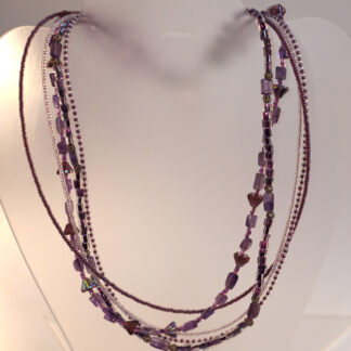 Purple Beaded Necklace
