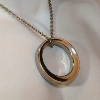 Silver Tone Ring Necklace