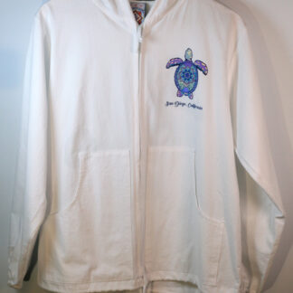 Vintage 90's YachtClub San Diego California Turtle White Jacket Size Small