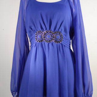 ECI New York Fancy Beaded Sheer Top Large