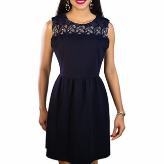 Sophrano Dark Navy Crochet Applique Dress Size Medium