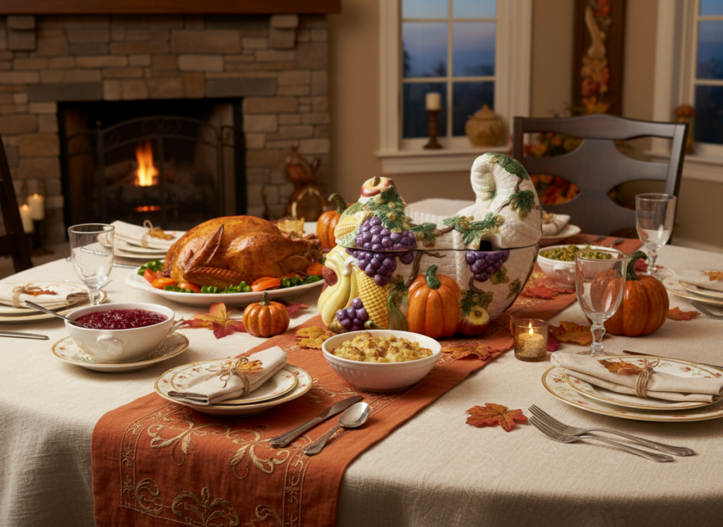 Fitz and Floyd Fall Harvest Cornucopia Ceramic Soup Tureen